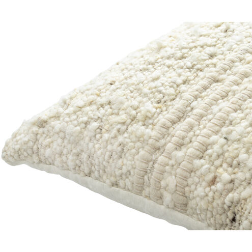 Neutral 22 X 22 inch Cream Accent Pillow