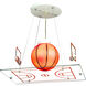 Canada 1 Light 14 inch Orange and Clear Childrens Lighting Ceiling Light, Basketball Court