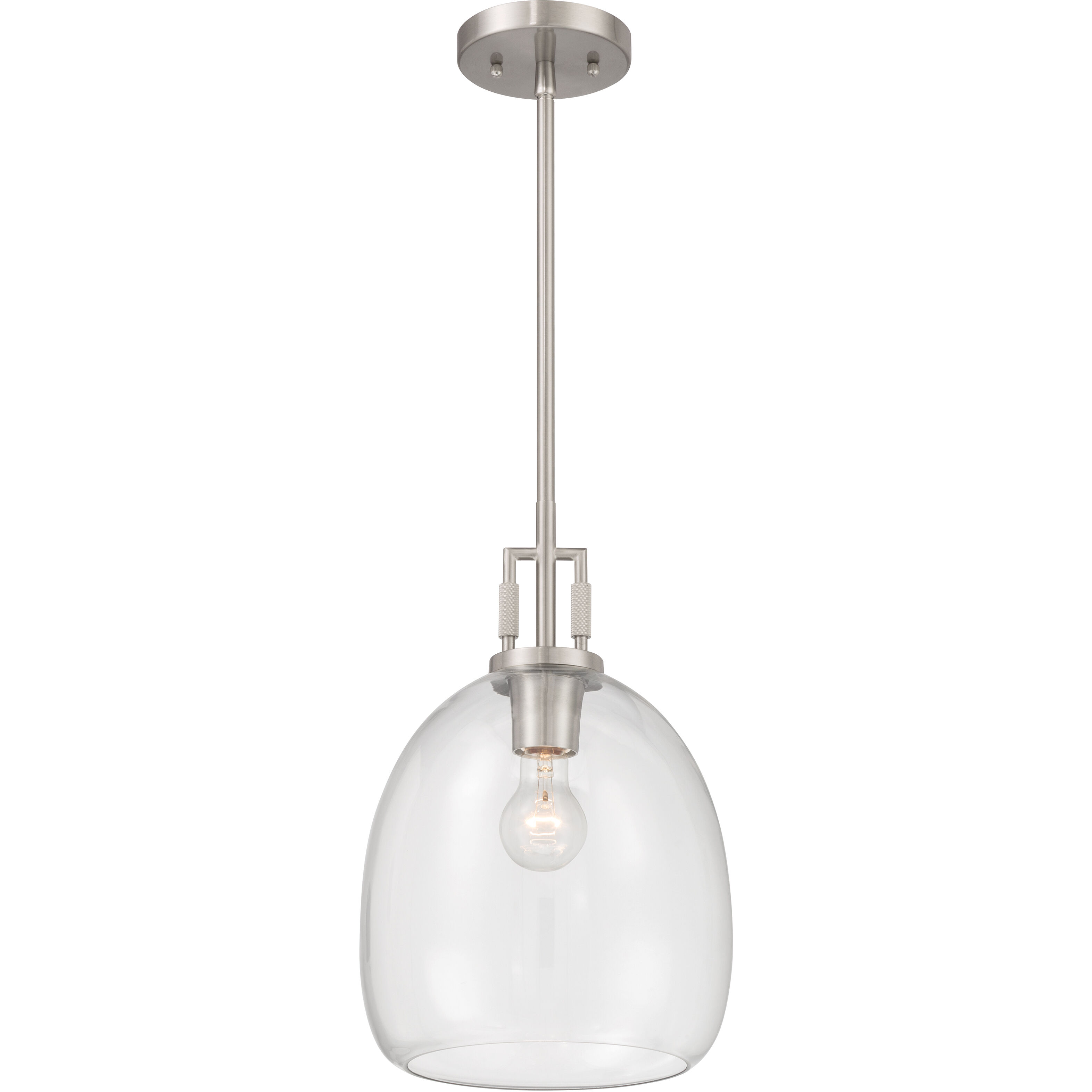 Orbis 1 Light 10 inch Brushed Nickel Mini Pendant Ceiling Light