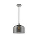 Franklin Restoration X-Large Bell 1 Light 12 inch Polished Nickel Mini Pendant Ceiling Light in Plated Smoke Glass
