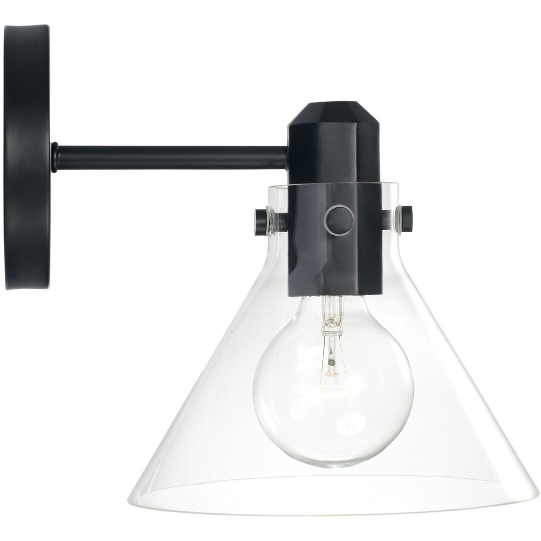 Greer 1 Light 8 inch Matte Black Sconce Wall Light
