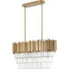 Canada 7 Light 12 inch Gold Chandelier Ceiling Light