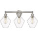 Cindyrella 3 Light 26 inch Satin Nickel Bath Vanity Light Wall Light in Clear