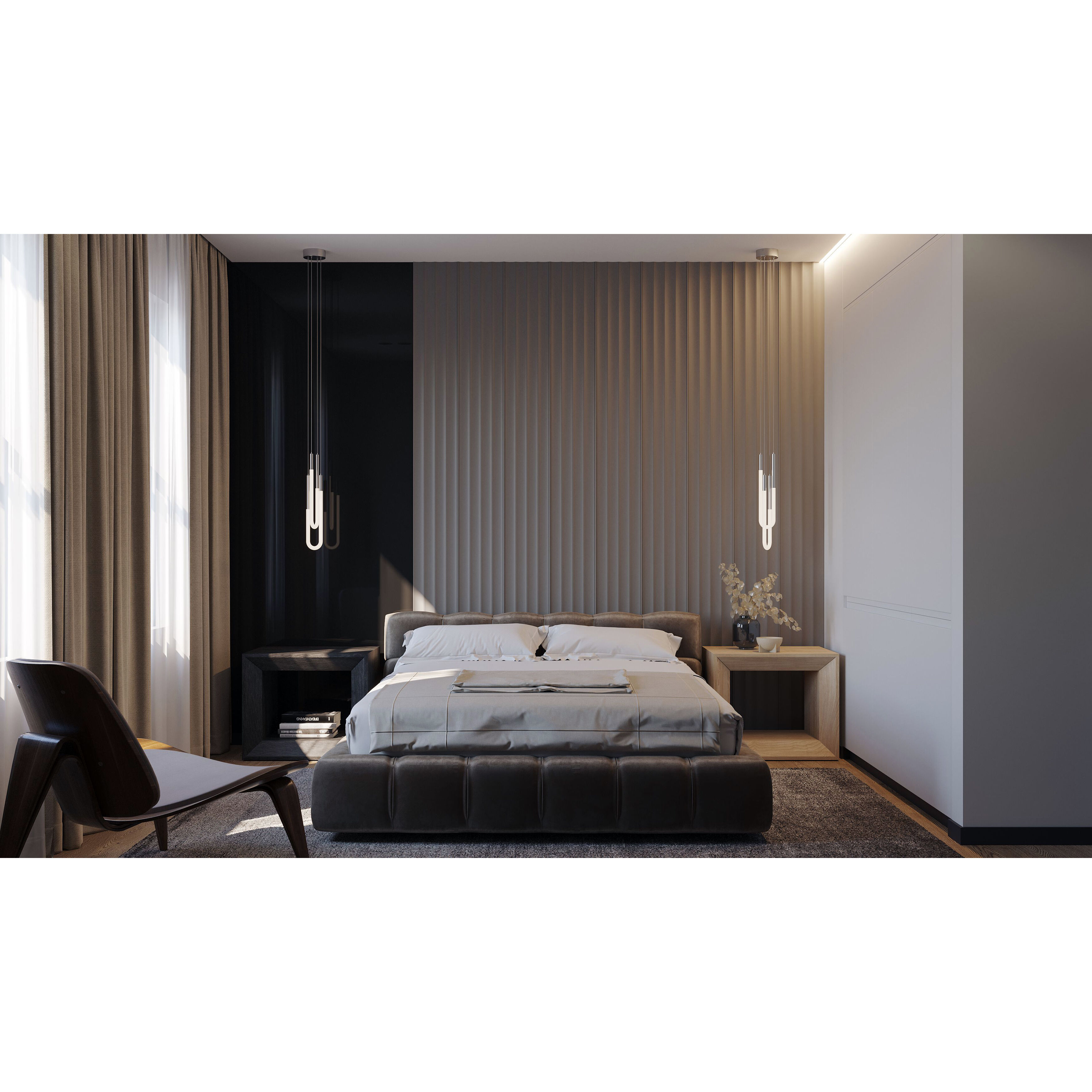 Adel LED 4 inch Satin Nickel Pendant Ceiling Light