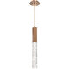 Axis LED 6 inch Novel Brass Pendant Ceiling Light in 3000K LED, Single