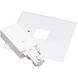 2-circuit 1 Light White Live End Feed Ceiling Light, with Canopy