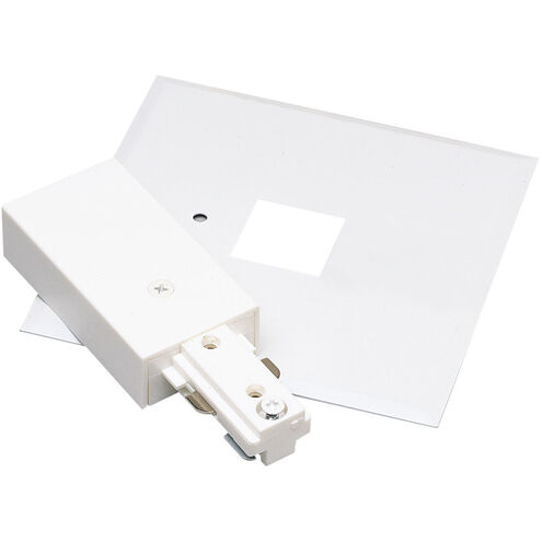 2-circuit 1 Light White Live End Feed Ceiling Light, with Canopy