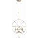 Solaris 5 Light 17 inch Olde Silver Mini Chandelier Ceiling Light
