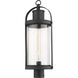 Roundhouse 1 Light 25 inch Black Outdoor Post Mount Fixture in 8
