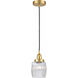 Edison Colton 1 Light 6 inch Satin Gold Mini Pendant Ceiling Light