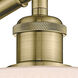 Ballston Cobbleskill LED 5.3 inch Antique Brass Sconce Wall Light in Matte White Glass