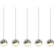Grapes LED 37 inch Satin Nickel Cluster Pendant Ceiling Light in White Glass