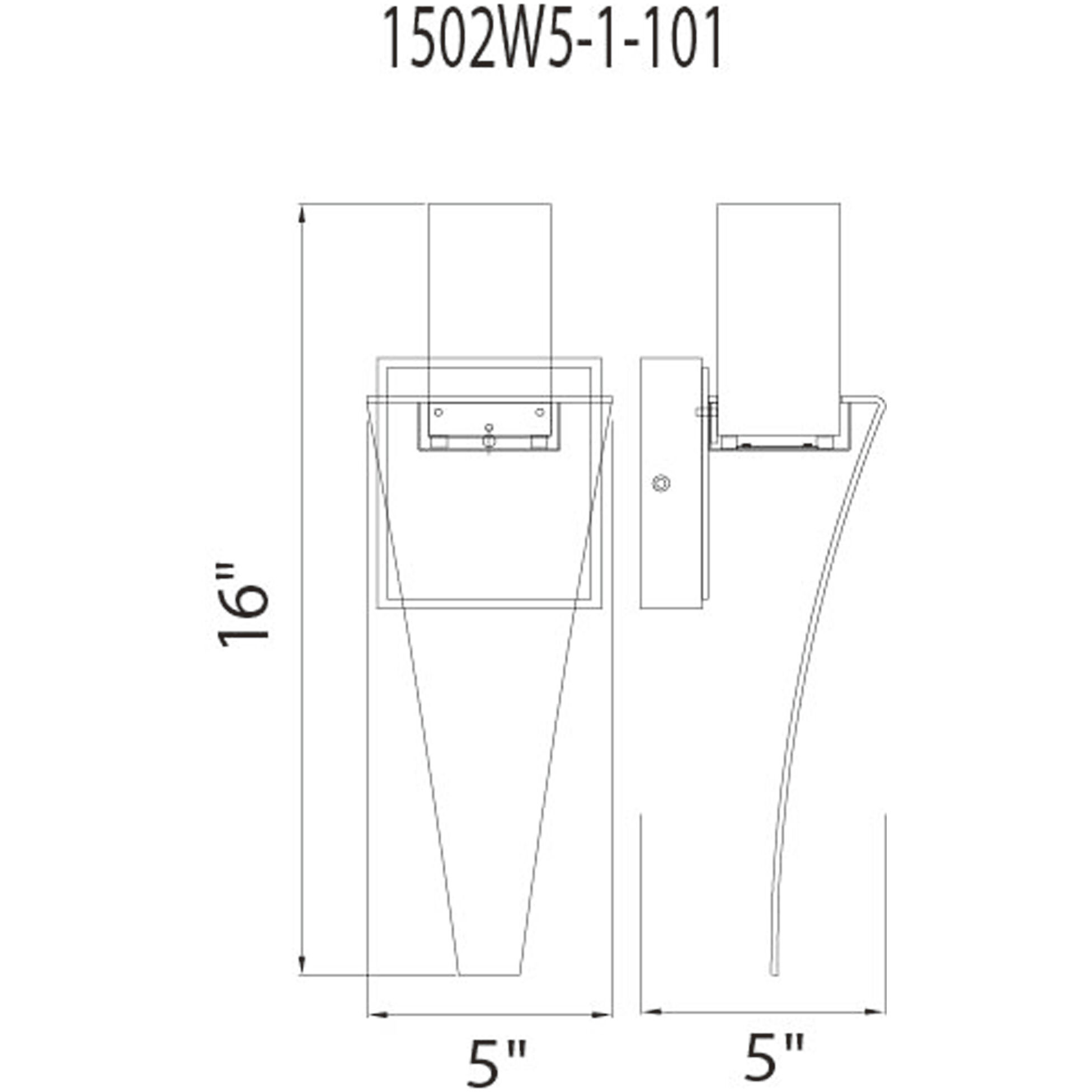 Catania LED 5 inch Black Wall Light