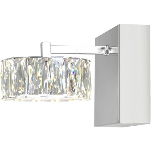 Milan LED 7 inch Chrome Bathroom Sconce Wall Light