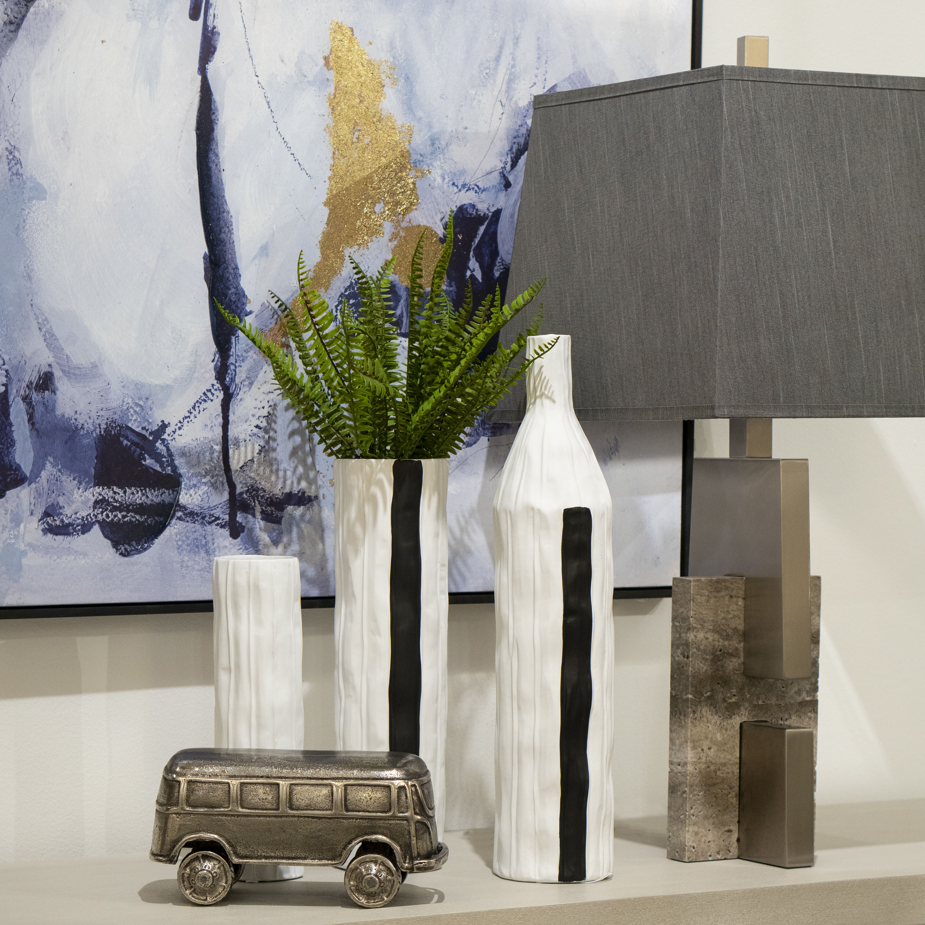 Clark 11.75 X 3.25 inch Vase in Matte White