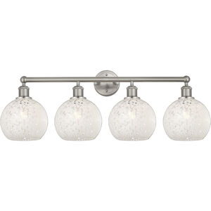Edison White Mouchette 4 Light 35.00 inch Bathroom Vanity Light
