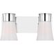 Drew & Jonathan Scott Roy 2 Light 14.5 inch Chrome Vanity Light Wall Light