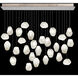 Natural Inspirations 28 Light 54 inch Gold Pendant Ceiling Light in Clear Quartz Studio Glass 3
