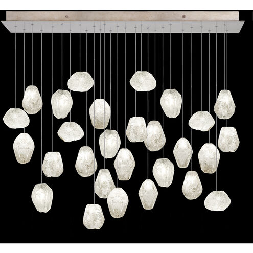 Natural Inspirations 28 Light 54 inch Gold Pendant Ceiling Light in Clear Quartz Studio Glass 3