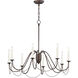Plumette 8 Light 36 inch Chestnut Bronze Chandelier Ceiling Light
