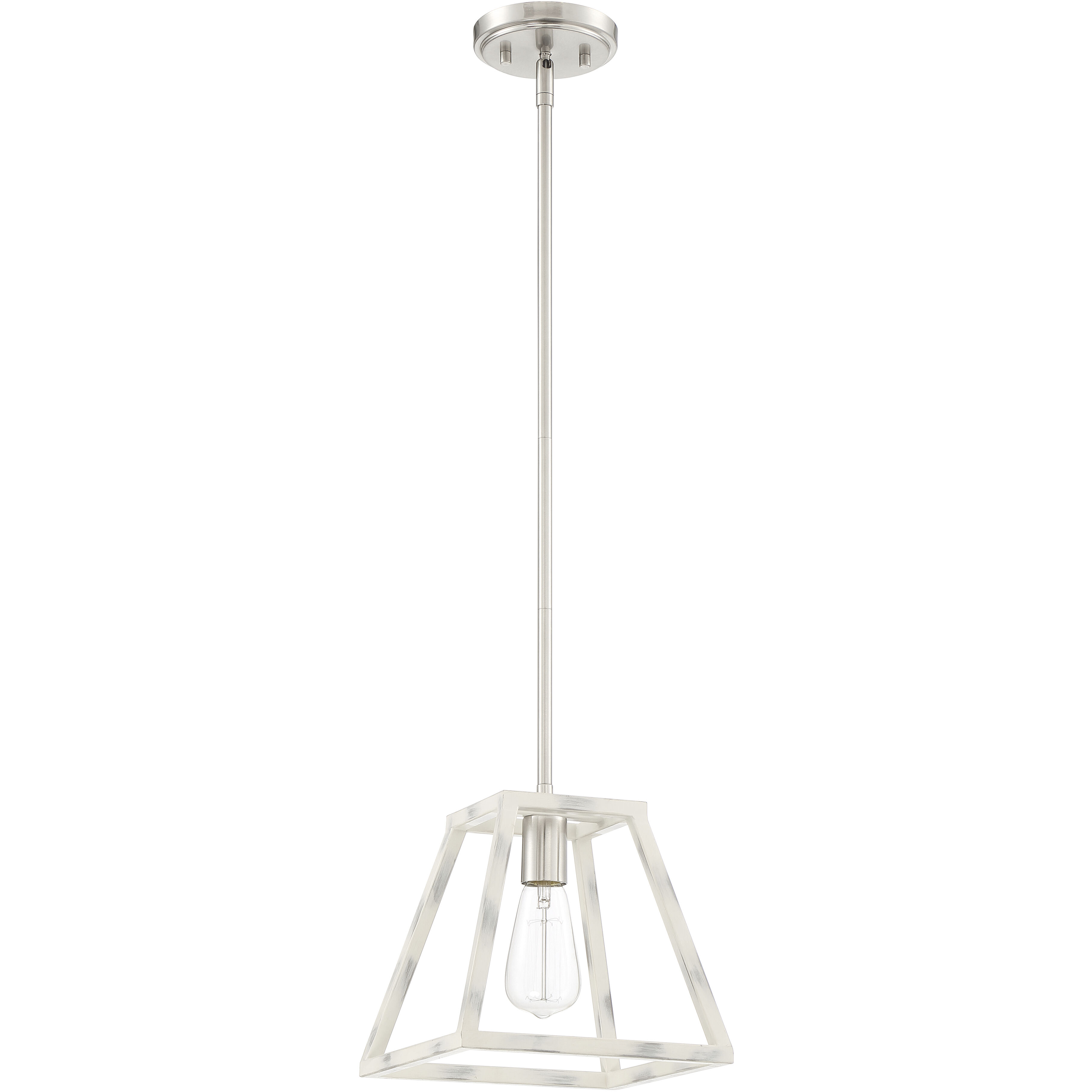 Rhode 1 Light 9.25 inch Coastal Weathered White Mini Pendant Ceiling Light