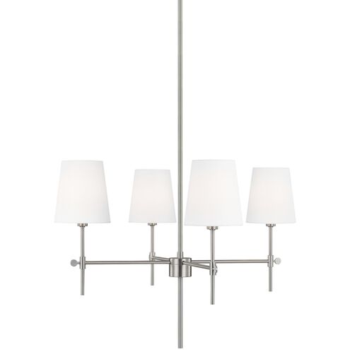 TOB by Thomas O'Brien Baker 4 Light 26 inch Brushed Nickel Chandelier Ceiling Light