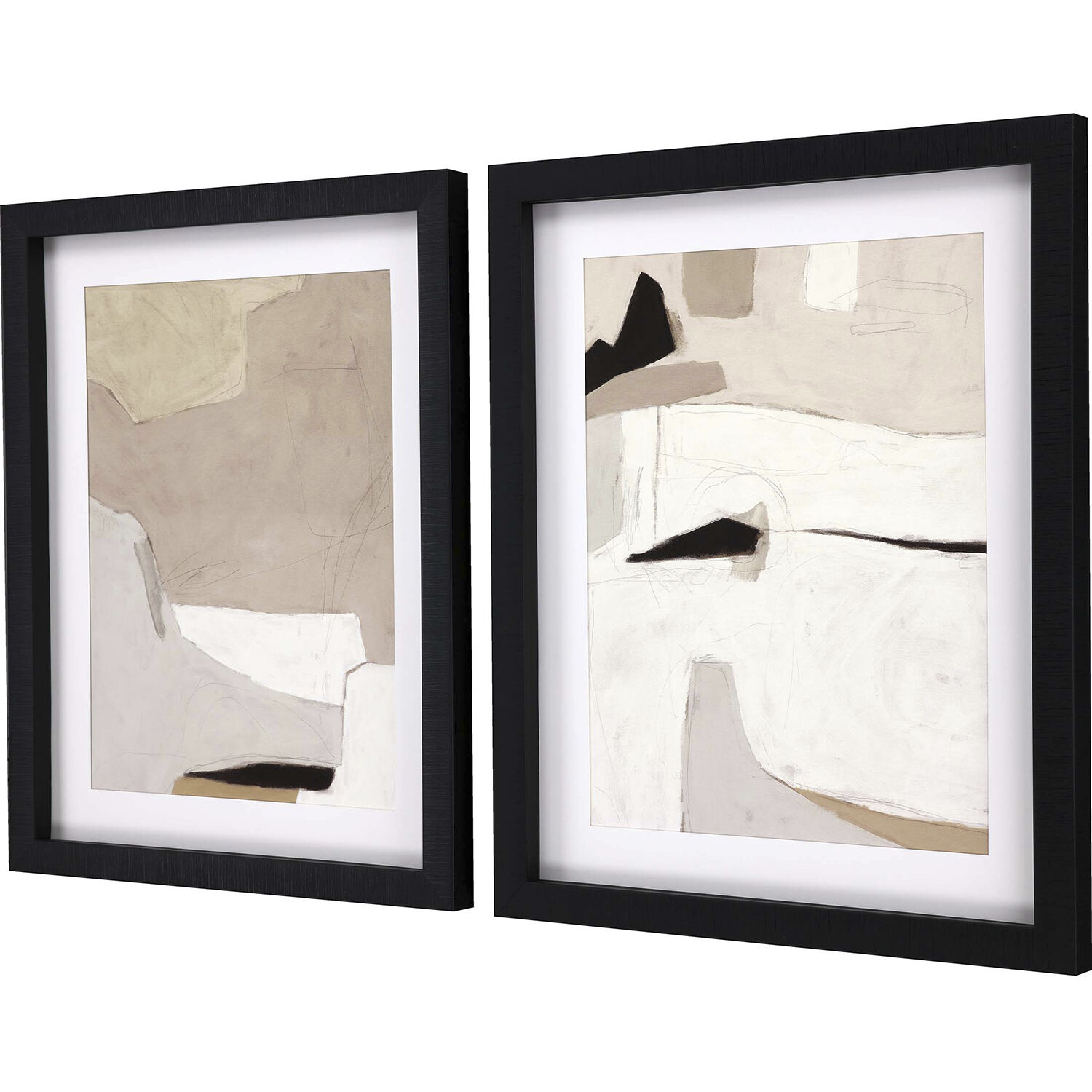 Yukon Beige and Black and Brown and Sepia Framed Art