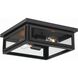 Byron 2 Light 5 inch Matte Black Outdoor Flush
