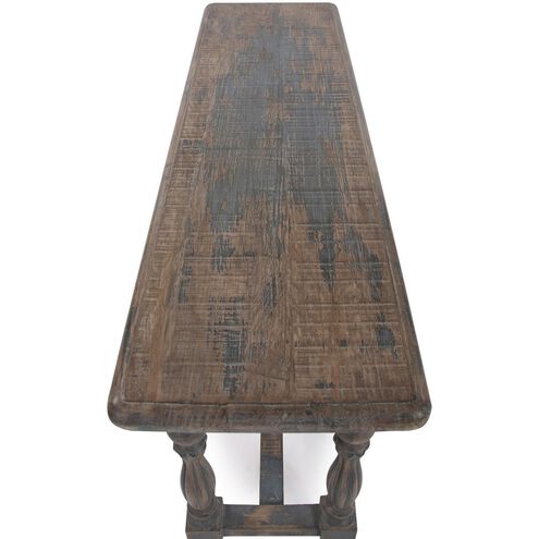 Distressed Farm House 54 inch Blue/Gray/Brown Console Table