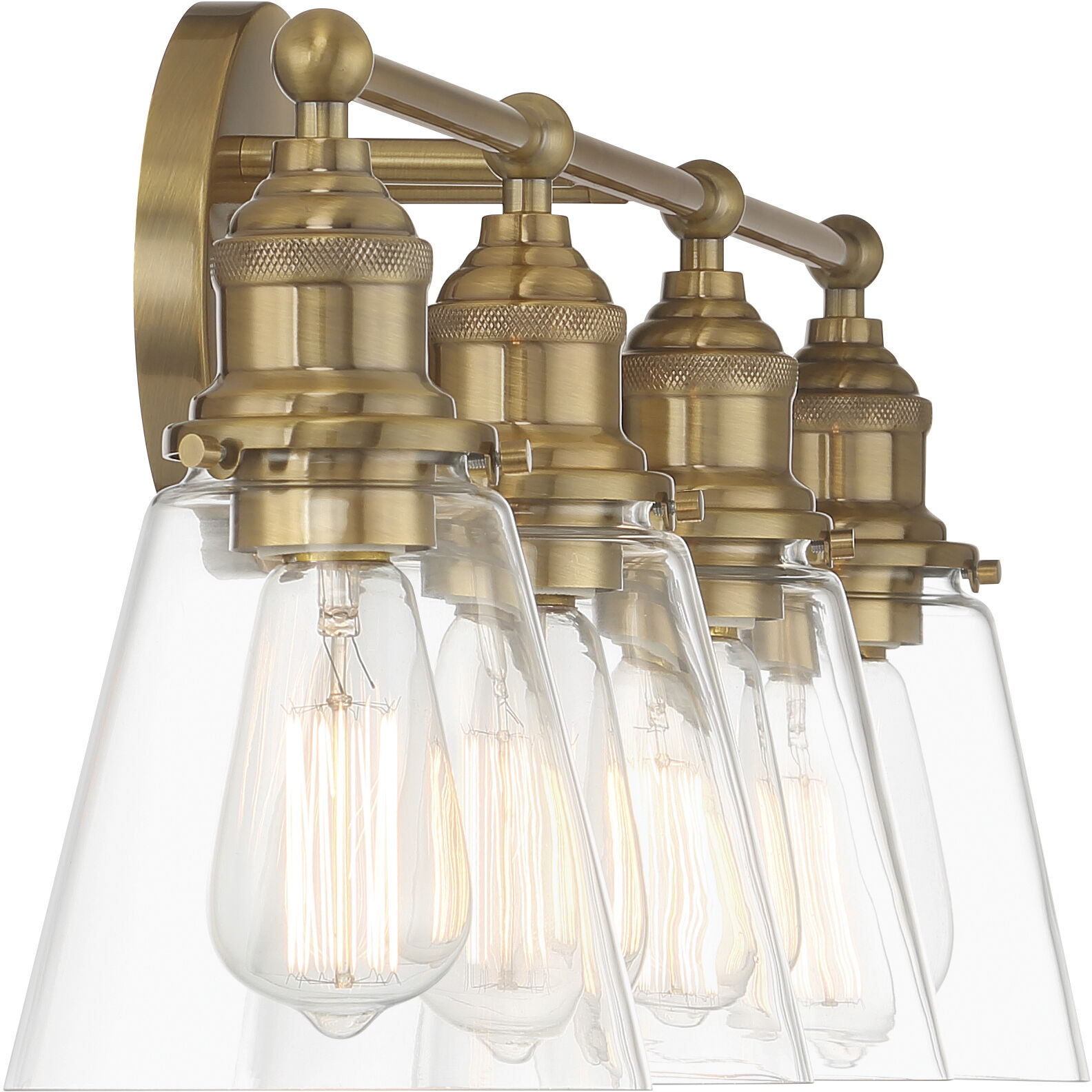 Barwell 4 Light 33 inch Oxidized Aged Brass Bath Vanity Light Wall Light