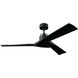 Alma 52 inch Midnight Black Indoor/Outdoor Ceiling Fan