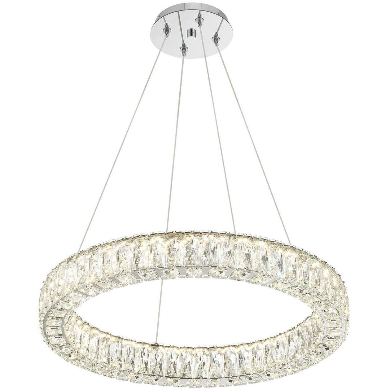 Kinsley 1 Light 24 inch Polished Chrome Chandelier Ceiling Light
