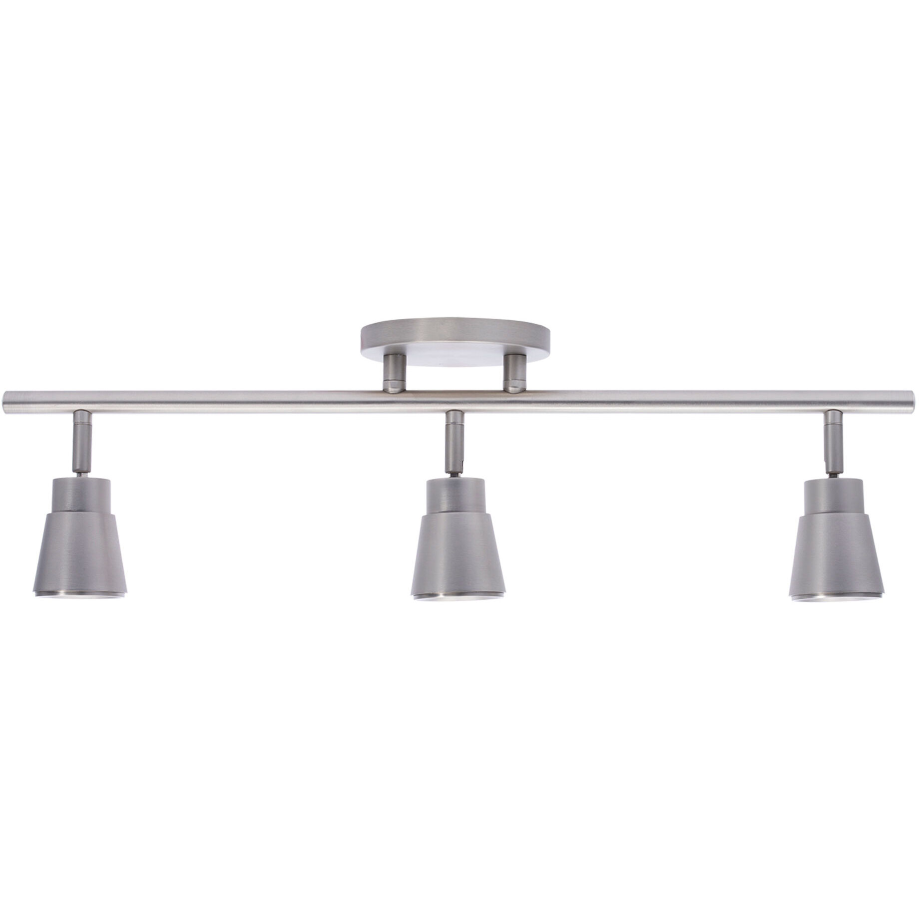 Solo 3 Light 120 Brushed Nickel Fixed Rail Ceiling Light, WAC Limited