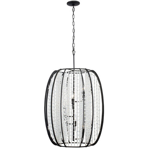 Caesar 6 Light 24 inch Carbon Foyer Pendant Ceiling Light