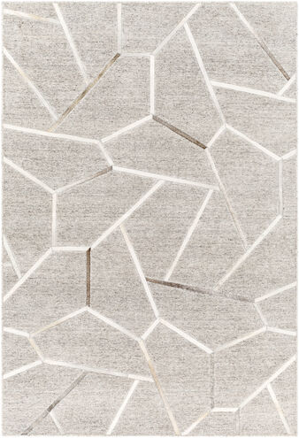 Eloquent 90 X 60 inch Medium Gray Rug, Rectangle