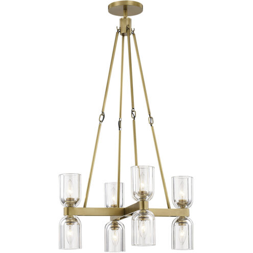 Lucian 8 Light 22 inch Vintage Brass Chandelier Ceiling Light