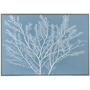 Kailani Blue and White and Gold Wall Art