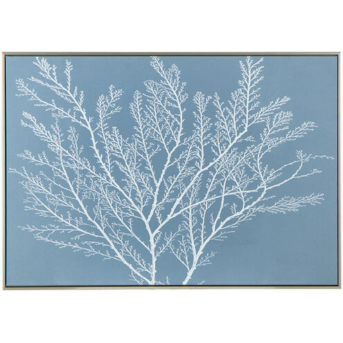 Kailani Blue and White and Gold Wall Art