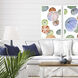 Sea Urchin Blue and Orange and Green and Multi Framed Art, The Studio