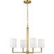 TOB by Thomas O'Brien Danica 4 Light 27 inch Burnished Brass Chandelier Ceiling Light