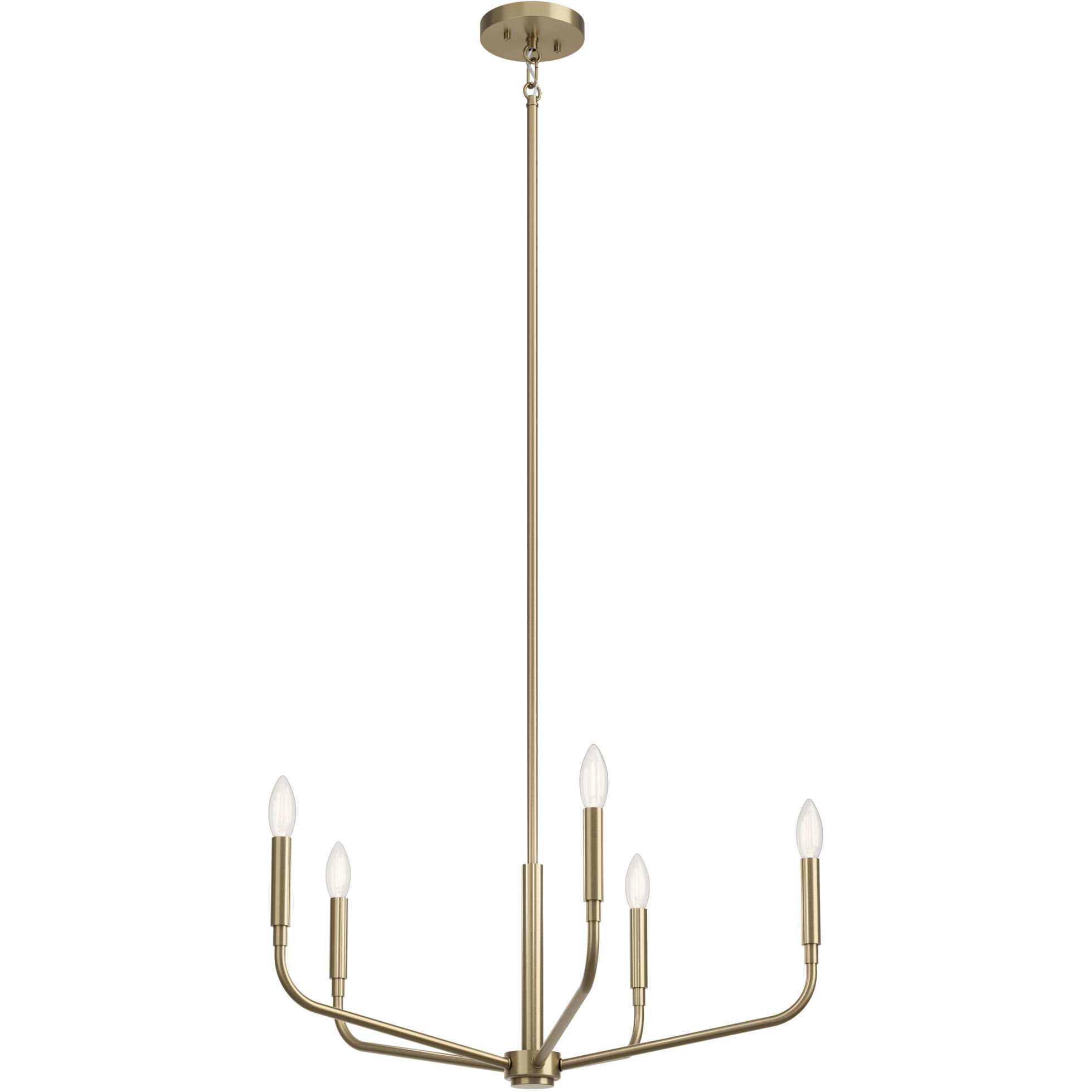 Madden 5 Light Champagne Bronze Chandelier Ceiling Light, 1 Tier Small