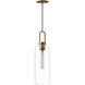 Alora Mood Soji 1 Light 6 inch Aged Gold Pendant Ceiling Light in Clear Glass