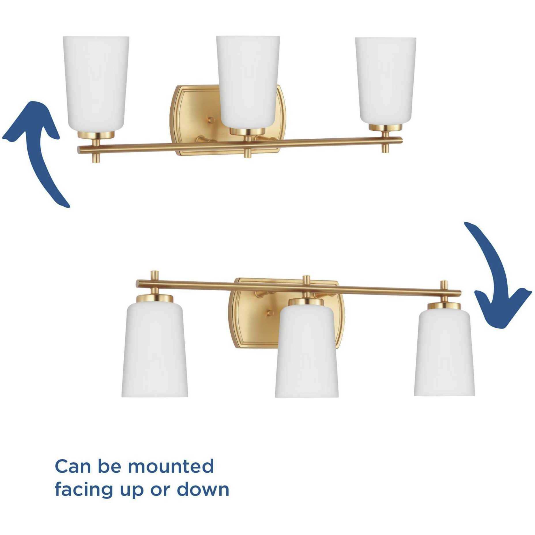 Adley 3 Light 23 inch Satin Brass Bath Vanity Light Wall Light