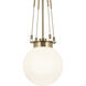 Albers LED 10.5 inch Muted Brushed Gold Pendant Ceiling Light in Brushed Gold and Champagne Bronze