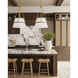 Alora Mood Oliver 1 Light 18 inch Aged Gold and White Linen Pendant Ceiling Light