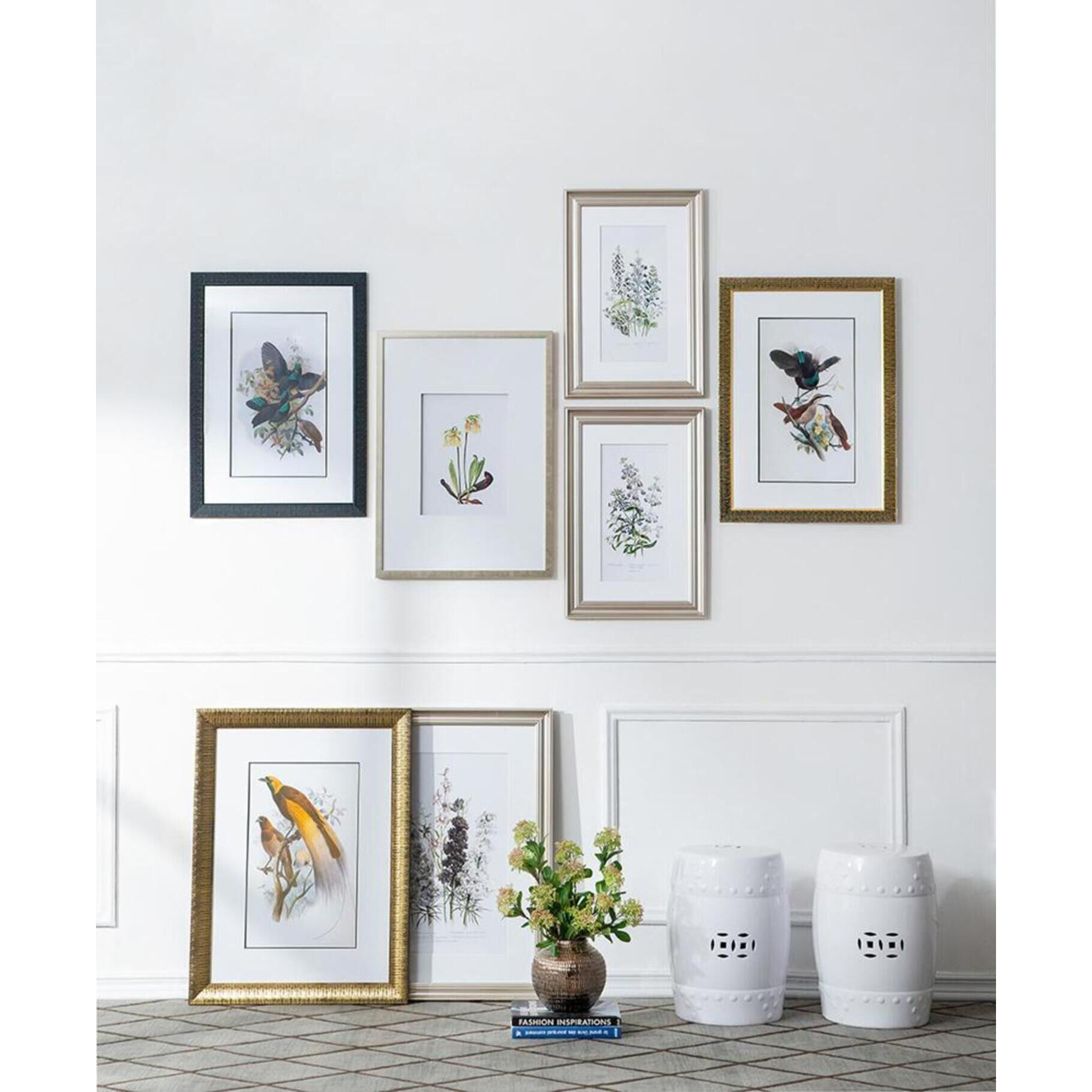 Botanical Multi Color Wall Art, Set of 4