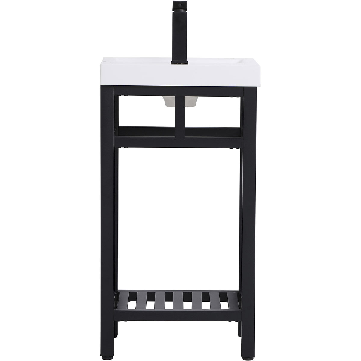 Raya 18 X 13.5 X 34 inch Black and White Vanity Sink Set