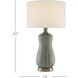 Mamora 29 inch 150 watt Green and Antique Brass Table Lamp Portable Light