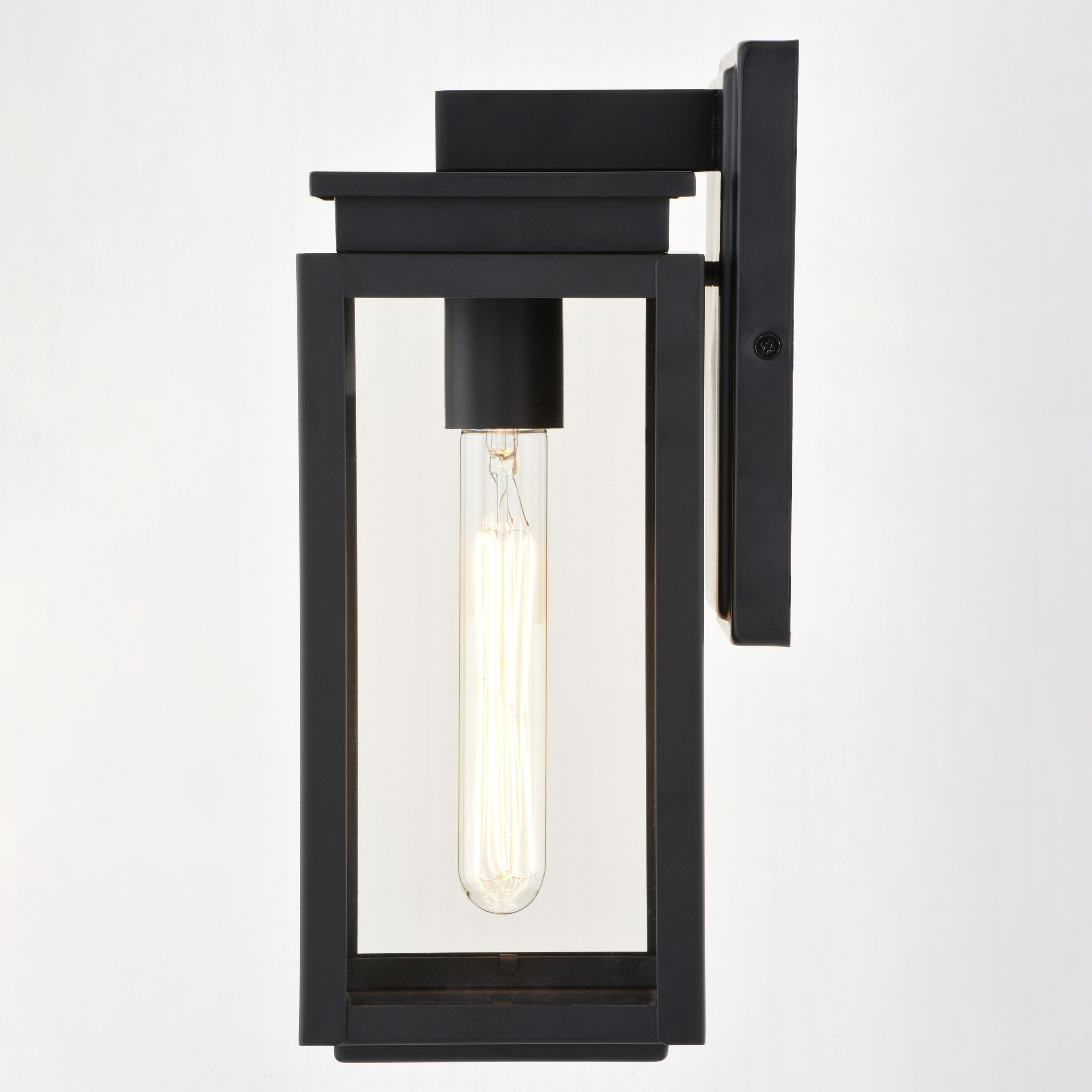 Uptown 1 Light 12.5 inch Matte Black Outdoor Wall Lantern