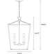 C&M by Chapman & Myers Dianna 4 Light 17 inch Midnight Black Pendant Ceiling Light